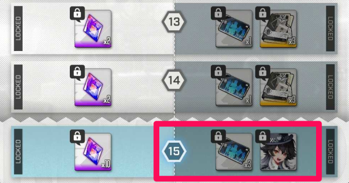 スキンはアップグレード+ランク15で入手