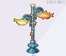 双魚とヒトデのイルミネーションポール