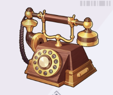 ブラス製ダイヤル式電話