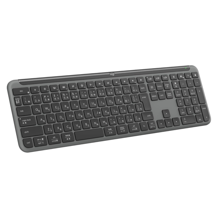 Logicool Signature Slim K950の外観(グラファイト)