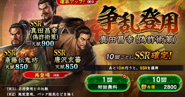 争乱登用・真田昌幸(忍者)