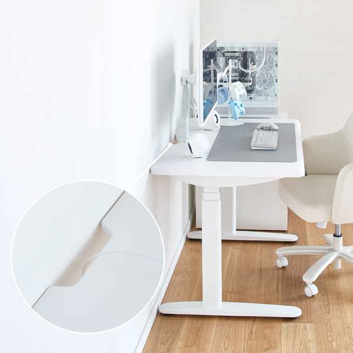 Pixio、ブランド初の電動昇降ゲーミングデスクを11月12日予約開始。奥行き70cmのオールホワイトデザイン、10%OFFセールもの画像