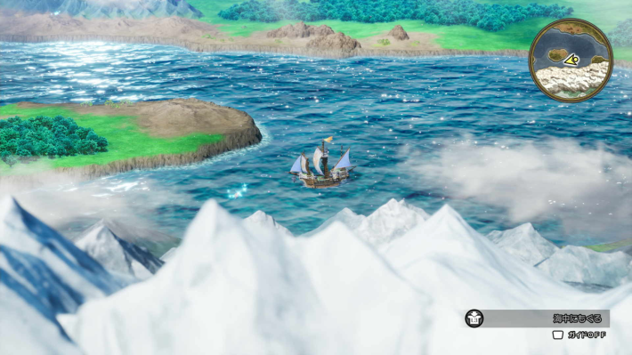 ドラクエ2リメイクのムーンブルク西のほこら 南東 海の上 キラキラ