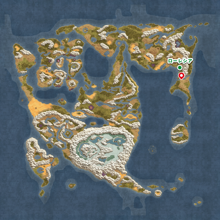 ドラクエ2リメイクのローレシア 南の島 砂漠①キラキラマップ