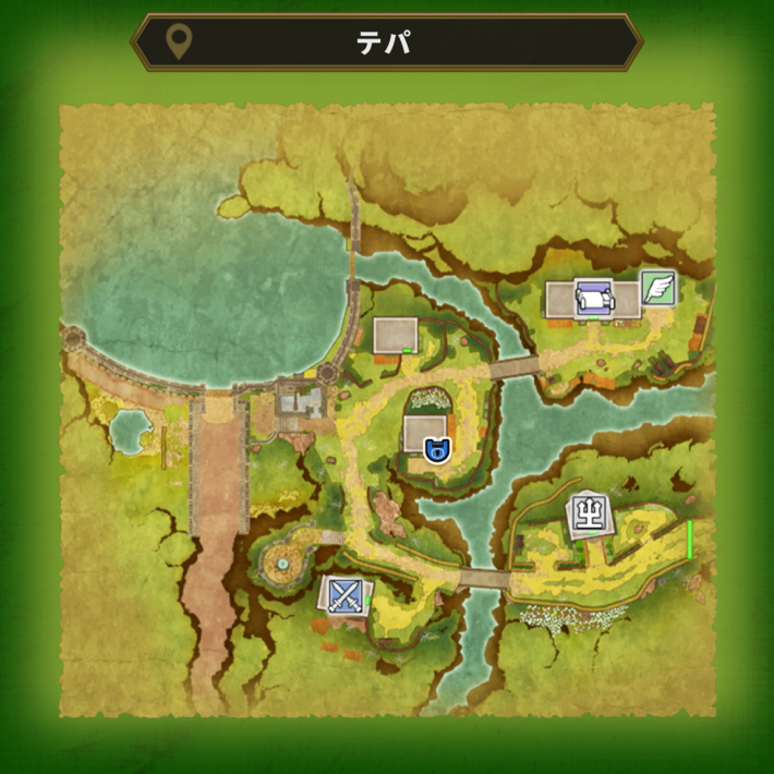 ドラクエ2リメイクテパのマップ