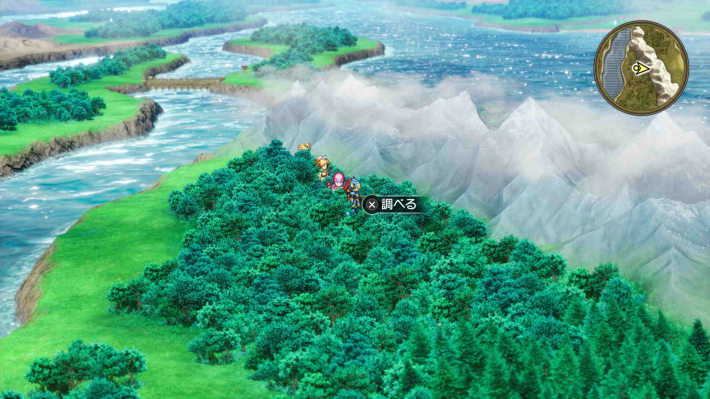 ドラクエ2リメイクの森の廃村 北 森の中キラキラ