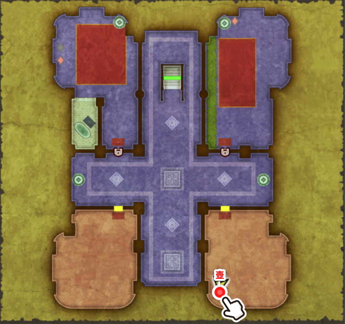 ドラクエ2リメイクのラダトームの城2階小さなメダル場所マップ