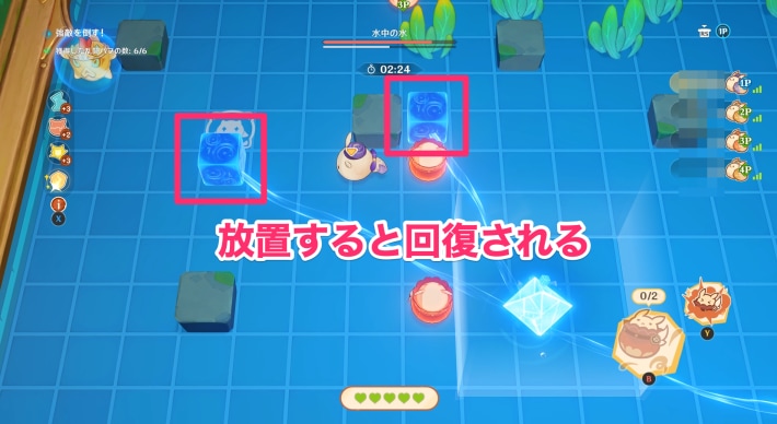 水中の水のボスのポイント