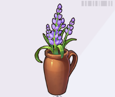 陶器のつぼとラベンダー