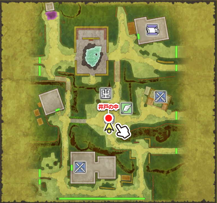 ドラクエ2リメイクのマイラの街マップ