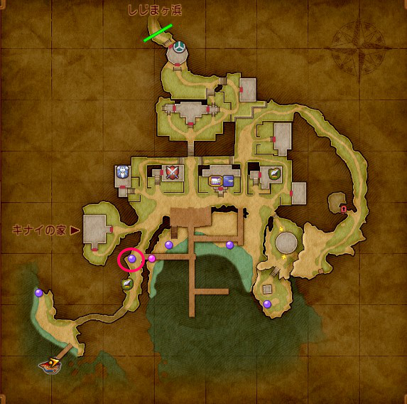 ナギムナー村の漁師の場所