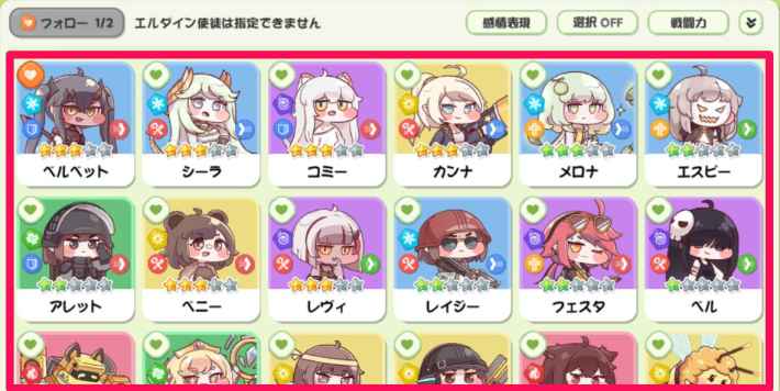 キャラの強化要素まとめと優先度の画像