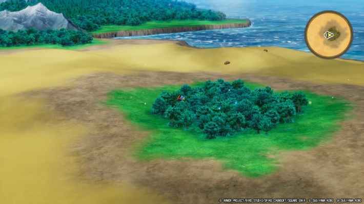ドラクエ1リメイクのマイラ東部の海辺の森の中