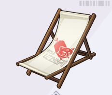 白無地のヤシ柄デッキチェア