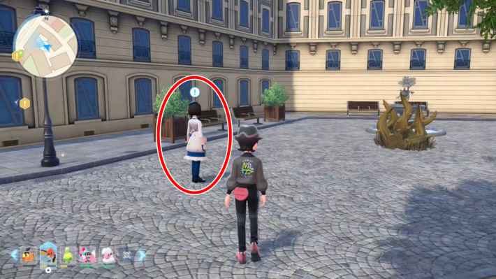 ポケモンZAのボクレーと噴水の現地画像