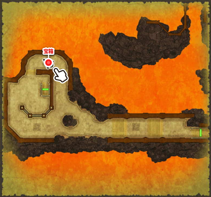 ドラクエ2リメイクの海底火山の洞窟の地下3階小さなメダル場所マップ