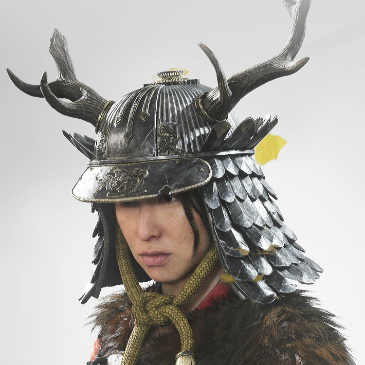 ゴーストオブヨウテイの鹿角の兜