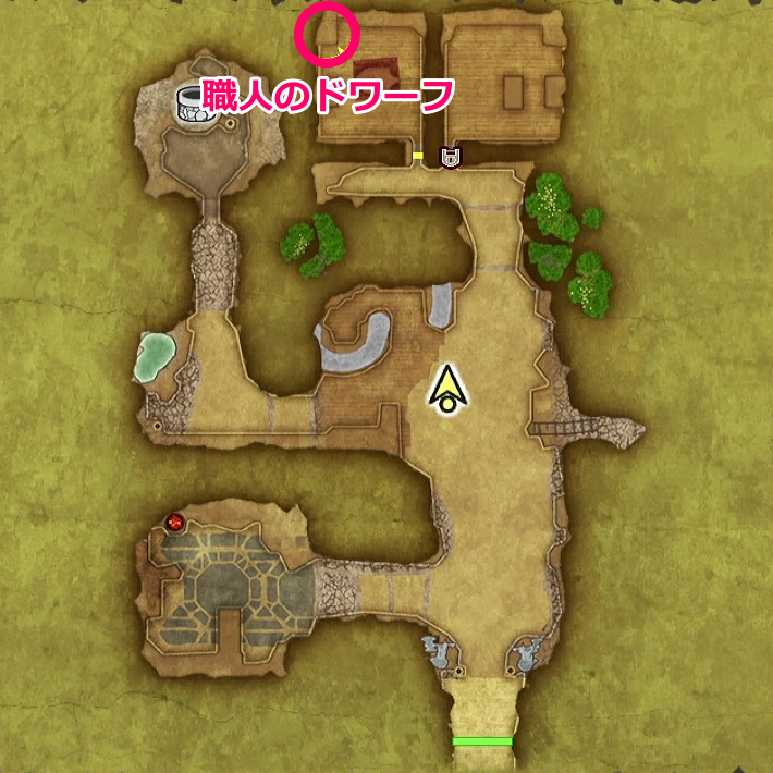 ドラクエ1リメイクの職人のドワーフの場所