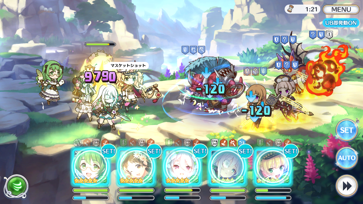 プリンセスコネクト Re:Diveのゲーム画面